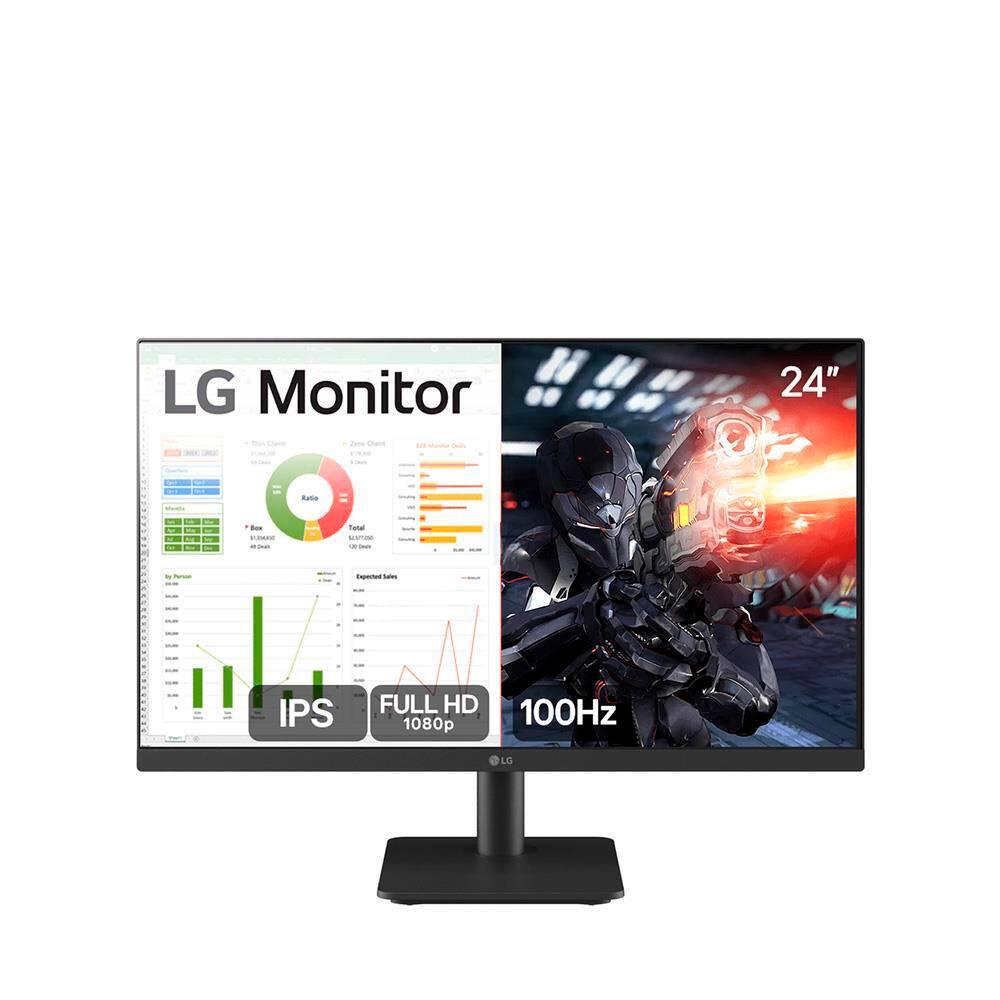 Monitor Gamer 24” LG 24MS500-B com Tela IPS, Full HD, 100Hz, HDMI e Dynamic Action Sync - Preto - 1
