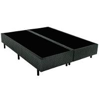 Base Box Queen Size Biflex Turquia com Revestimento em Tecido Poliéster 39x158x198cm - Grafite - 1