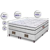 Cama Box King Size Bipartida Cama inBox Moderne Ortopédico com Camada Especial de Espuma D45 63x193x203cm - Branco/Grafite - 5