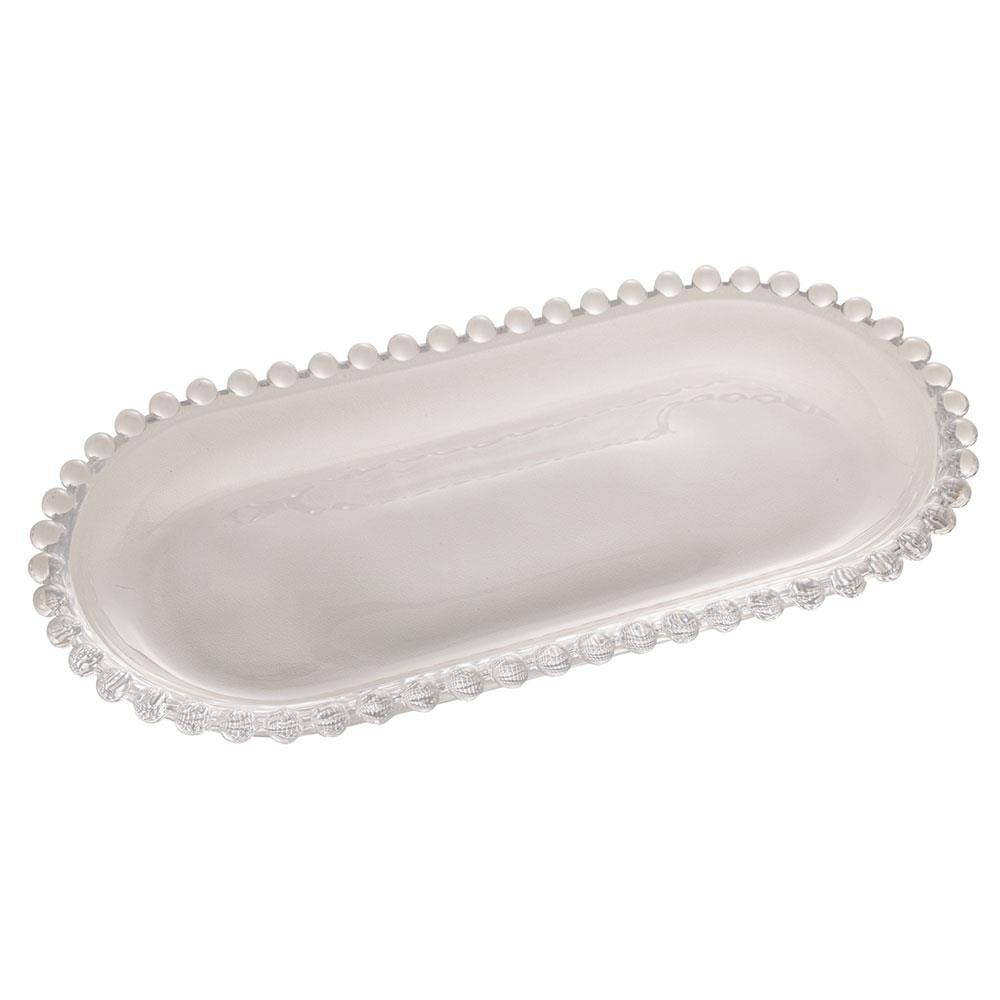 Travessa Oval Wolff Pearl em Cristal - 12 x 24 cm - 1