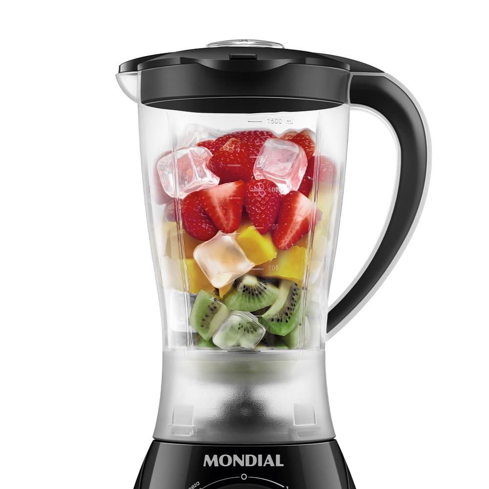 Liquidificador Mondial Easy Power L-550-B com 2 velocidades + Função Pulsar 550W - Preto - 3