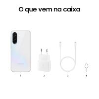 Smartphone Samsung Galaxy A36 5G Branco 128GB, 6GB RAM, Câmera Tripla até 50MP, Tela Super AMOLED 6.7", IP67, NFC e Recursos AI + Galaxy Fit3 Grafite