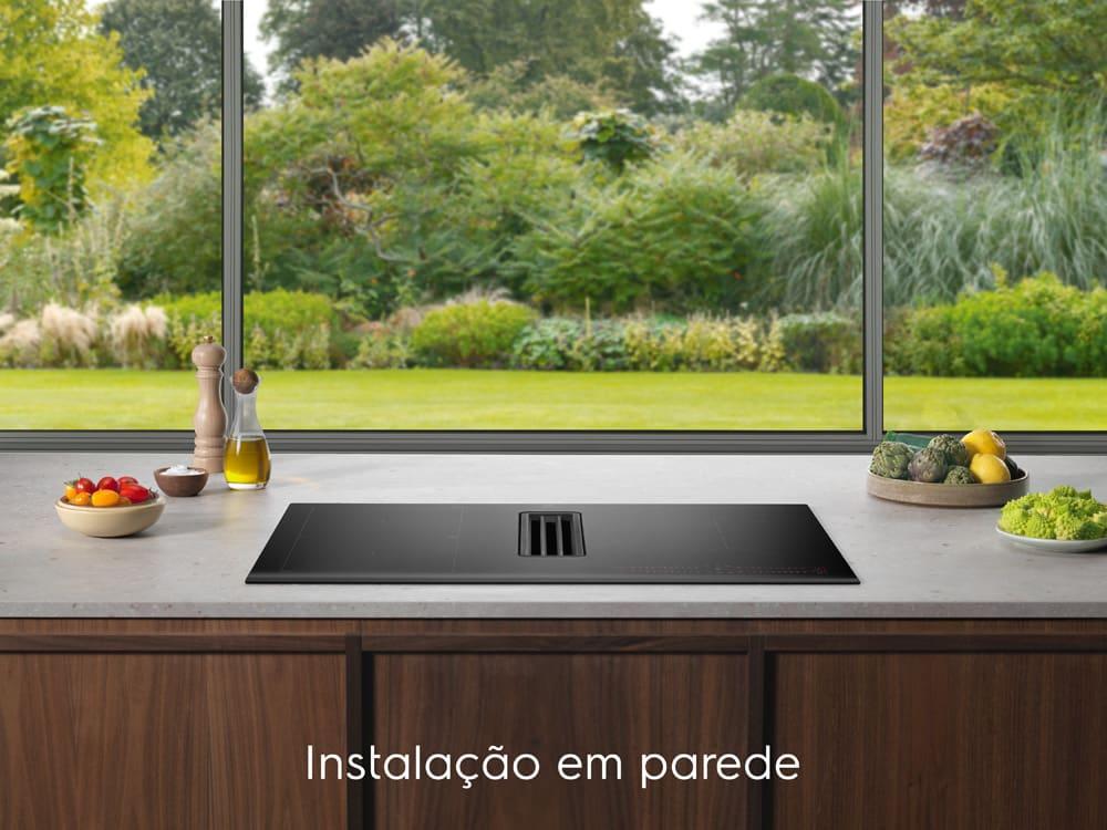 Cooktop de Indução 4 Bocas Electrolux 2 em 1 com Coifa Integrada Expert IE8CH, 9 Níveis de Potência, Display Digital e Painel Full Touch - 220V - 3