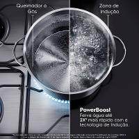 Cooktop de Indução 4 Bocas Electrolux 2 em 1 com Coifa Integrada Expert IE8CH, 9 Níveis de Potência, Display Digital e Painel Full Touch - 220V - 8