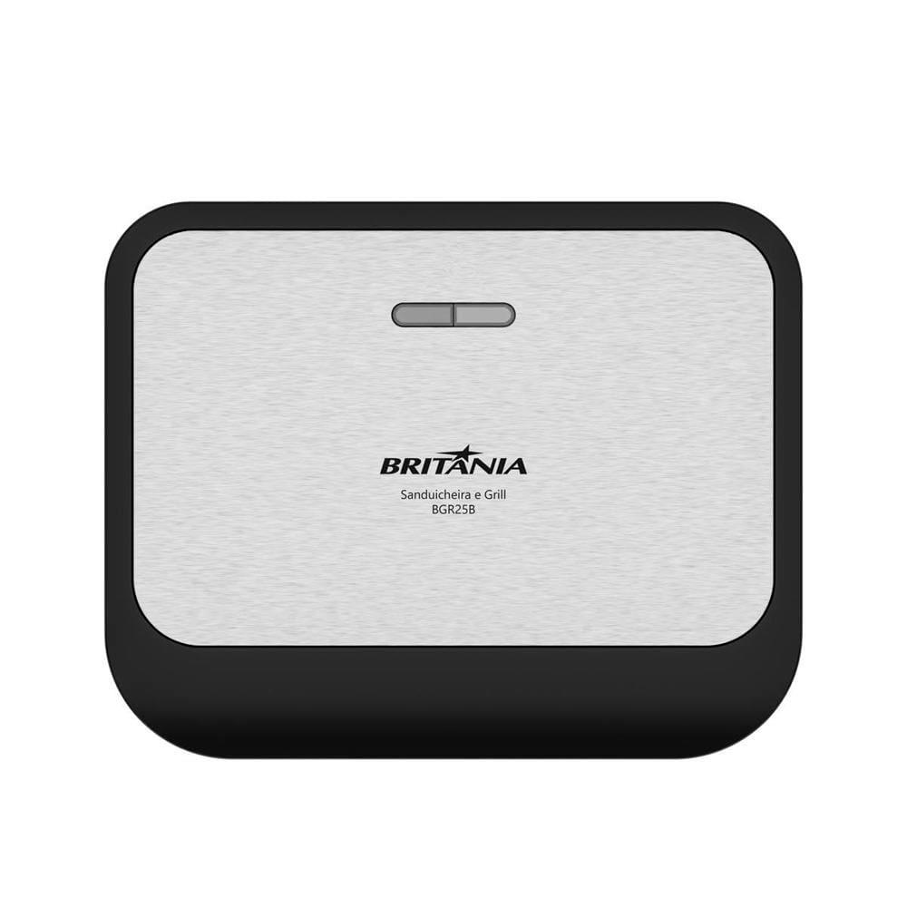 Sanduicheira e Grill Britânia BGR25B com Revestimento antiaderente, Trava de Fechamento e Base Antiderrapante – Preto/Inox - 5