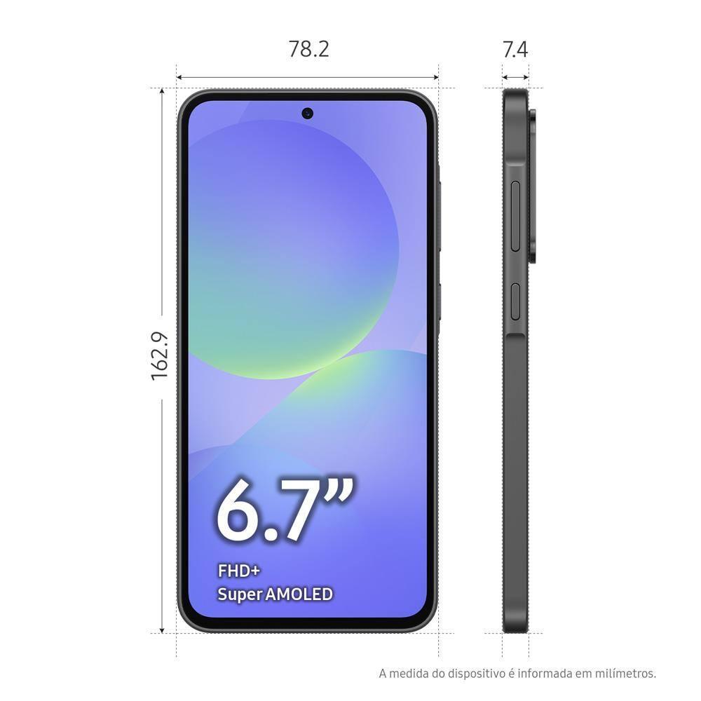 Smartphone Samsung Galaxy A36 5G Preto 128GB, 6GB RAM, Câmera Tripla até 50MP, Tela AMOLED 6.7", IP67, NFC, Recursos AI + Galaxy Buds FE – Grafite - 8