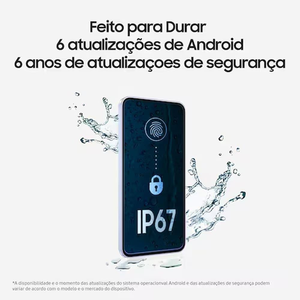 Smartphone Samsung Galaxy A56 5G Preto 128GB, 8GB RAM, Câmera Tripla 50MP, Tela 6.7", IP67, NFC e Recursos AI + Galaxy Fit3 Grafite Display de 1.6" - 5