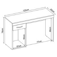 Escrivaninha Demóbile Vitória 1 Porta 1 Gaveta Branca - 3