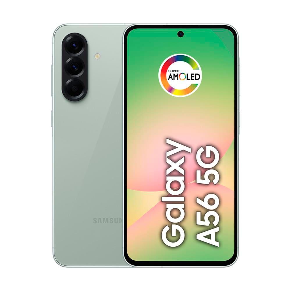 Smartphone Samsung Galaxy A56 5G Verde 128GB, 8GB RAM, Câmera Tripla 50MP, Tela 6.7", IP67, NFC e Recursos AI + Galaxy Fit3 Grafite Display de 1.6" - 2