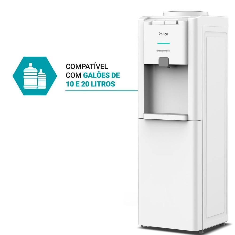 Bebedouro de Água Philco PBE80A com Sistema Eletrônico e Gás Refrigerante R600a - Branco - 4