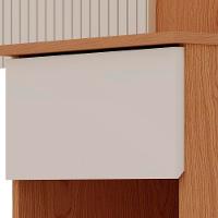 Cabeceira Extensível para Cama de Casal e Queen Size Genialflex Roma em MDP com detalhes Frisados – Cinamomo/Off White - 3