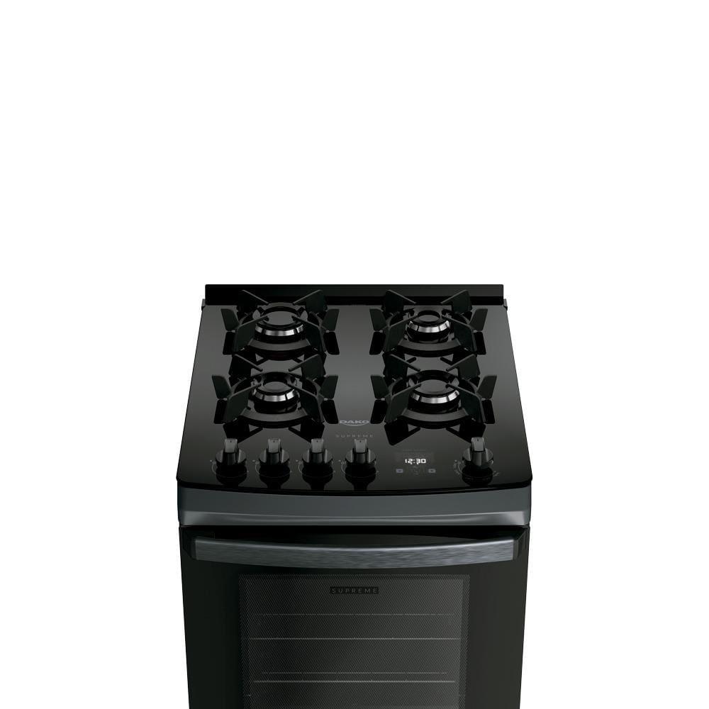 Fogão 4 Bocas Dako Supreme Timer Glass com Mesa de Vidro e Painel Touch Titanium – Bivolt - 5