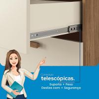 Cômoda Santos Andirá Pinhais com 2 Portas, 4 Gavetas, 1 Prateleira e 1 Cabideiro - 130,2cm de largura - 5