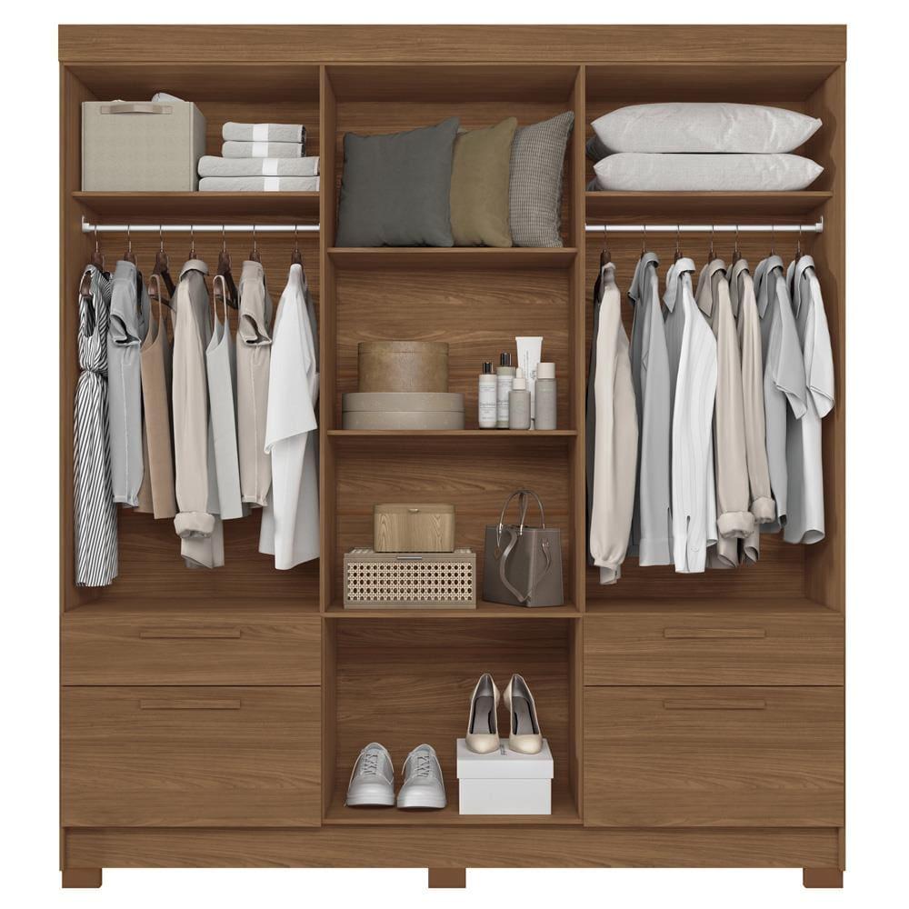 Guarda-Roupa Casal Santos Andirá Curitiba com 8 Portas, 4 Gavetas e 5 Prateleiras – 194,4cm de largura - 4