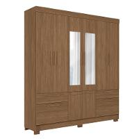 Guarda-Roupa Casal Santos Andirá Curitiba com 8 Portas, 4 Gavetas e 5 Prateleiras – 194,4cm de largura - 2