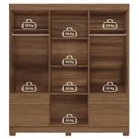 Guarda-Roupa Casal Santos Andirá Curitiba com 8 Portas, 4 Gavetas e 5 Prateleiras – 194,4cm de largura - 8