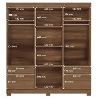 Guarda-Roupa Casal Santos Andirá Curitiba com 8 Portas, 4 Gavetas e 5 Prateleiras – 194,4cm de largura - 9