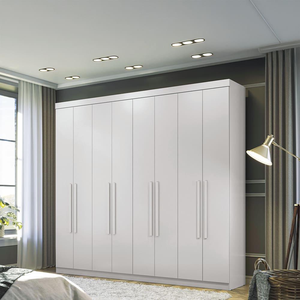 Guarda-Roupa Casal Santos Andirá Master New com 8 Portas, 4 Gavetas e 10 Prateleiras – 238,8cm de largura - 1