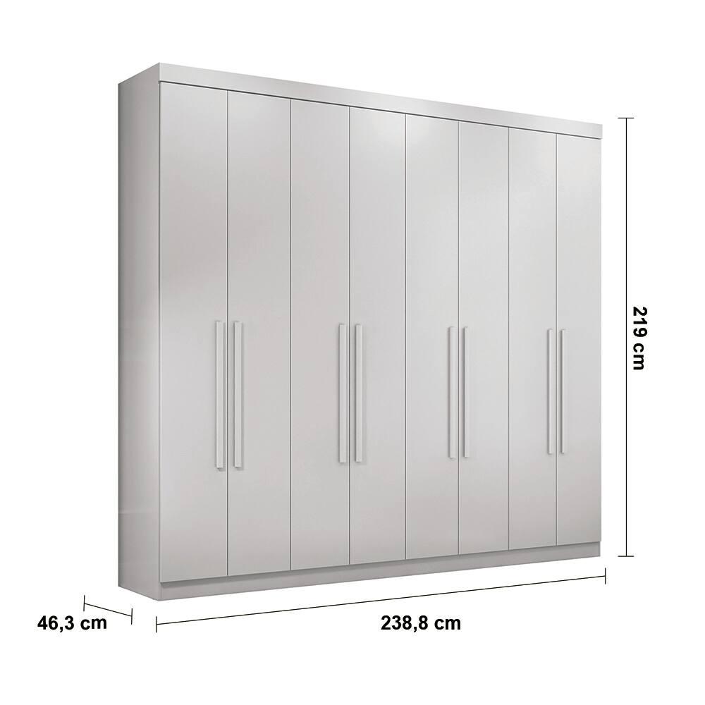 Guarda-Roupa Casal Santos Andirá Master New com 8 Portas, 4 Gavetas e 10 Prateleiras – 238,8cm de largura - 5