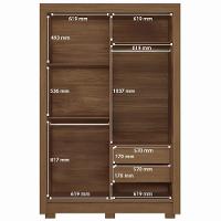 Guarda-Roupa Solteiro Santos Andirá Lapa com 2 Portas, 2 Gavetas e 3 Prateleiras – 140cm de largura - 5