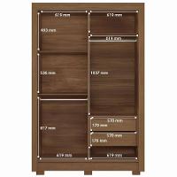 Guarda-Roupa Solteiro Santos Andirá Lapa com 2 Portas, 2 Gavetas e 3 Prateleiras – 140cm de largura - 7