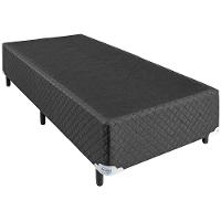 Cama Box de Solteiro Portobel + Colchão de Solteiro Portobel Diplomata Orthopedic com Espuma D-45 65x88x188 cm - Preto