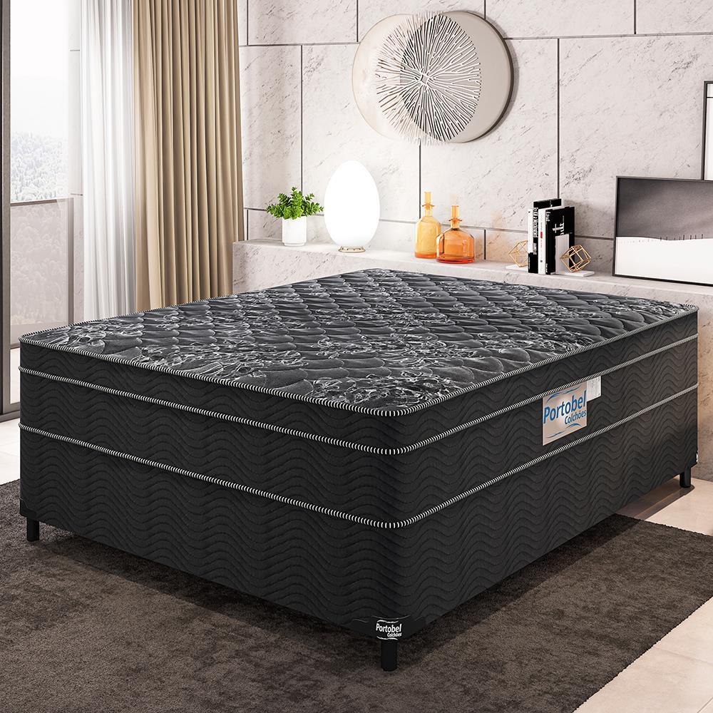 Cama Box de Casal Portobel Diplomata Orthopedic com Espuma D-33 65x138x188cm - Preto - 4