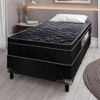 Cama Box de Solteiro Portobel + Colchão de Solteiro Portobel Diplomata Orthopedic com Espuma D-33 65x88x188 cm - Preto - 1