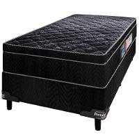Cama Box de Solteiro Portobel + Colchão de Solteiro Portobel Diplomata Orthopedic com Espuma D-33 65x88x188 cm - Preto - 2