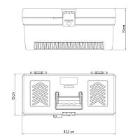 Caixa Plástica para Ferramentas 17" Tramontina Master com Organizador Plástico 16" - 3