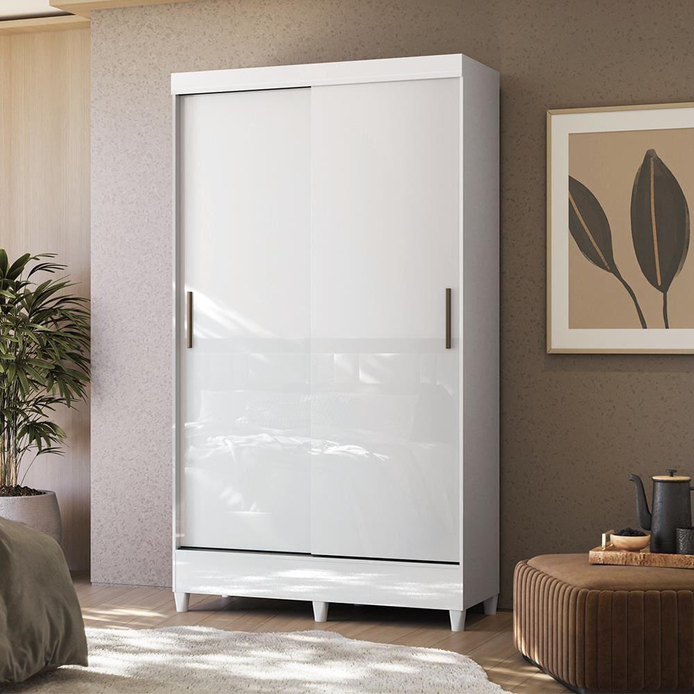Guarda-roupa Santos Andirá Fit 2 Portas, 2 Gavetas com Cabideiro e Maleiro Solteiro – 106,6 cm de largura - 1