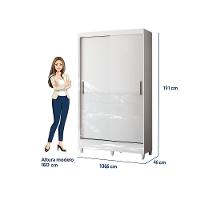 Guarda-roupa Santos Andirá Fit 2 Portas, 2 Gavetas com Cabideiro e Maleiro Solteiro – 106,6 cm de largura - 3
