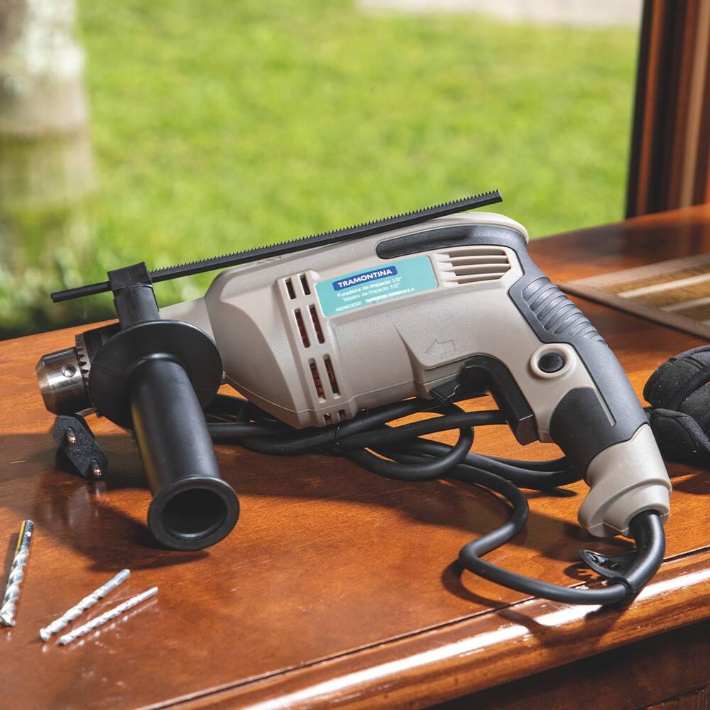 Furadeira de Impacto Tramontina 1/2" com Empunhadura Auxiliar e Sistema de Reversão - 500W - 2