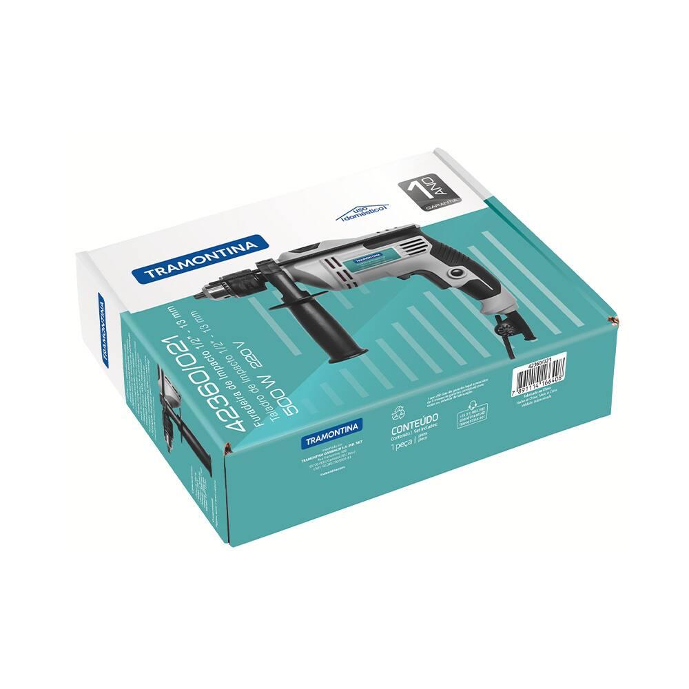 Furadeira de Impacto Tramontina 1/2" com Empunhadura Auxiliar e Sistema de Reversão - 500W - 3