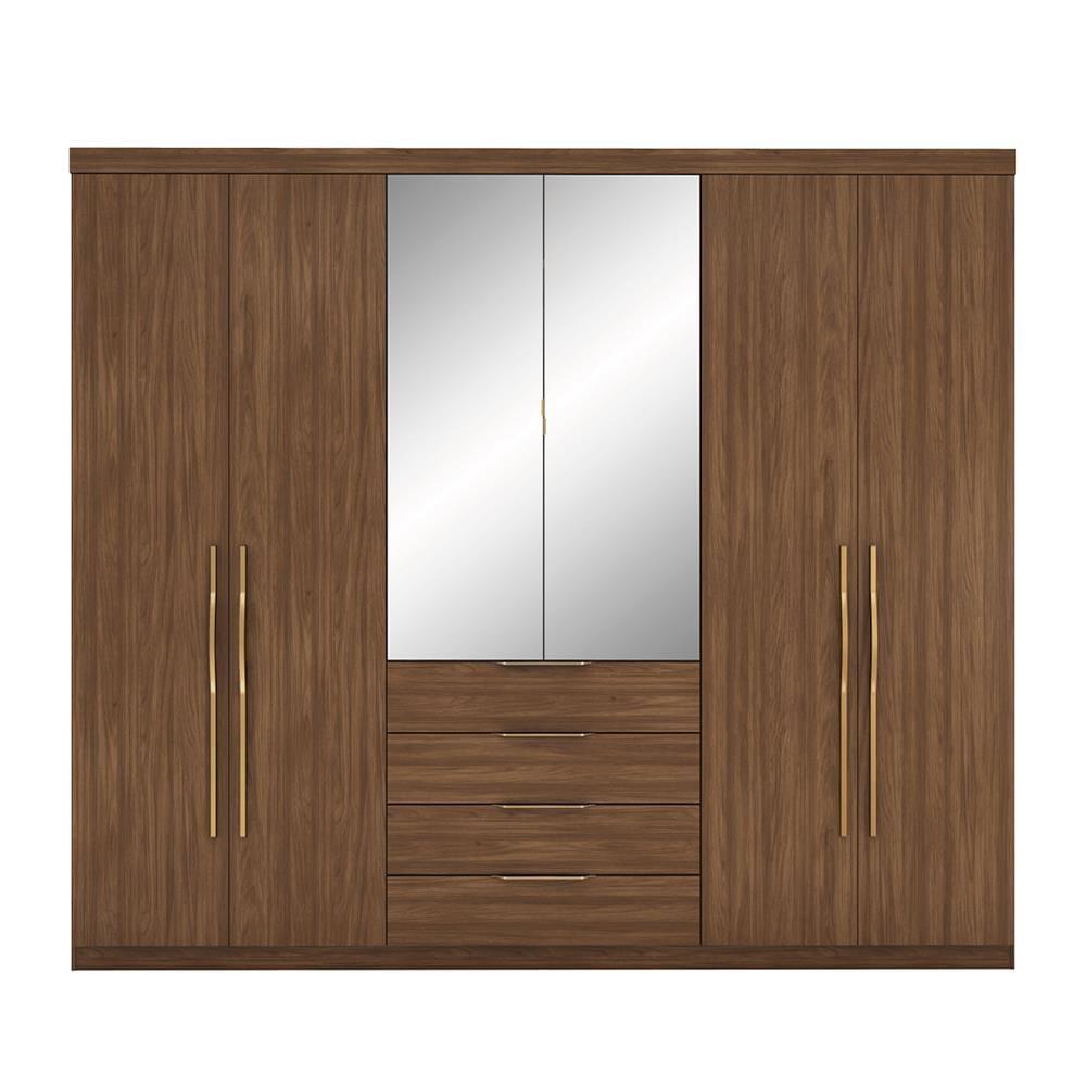 Guarda-Roupa Demóbile Giardino com 6 Portas e 4 Gavetas - 262,2 de largura - 2