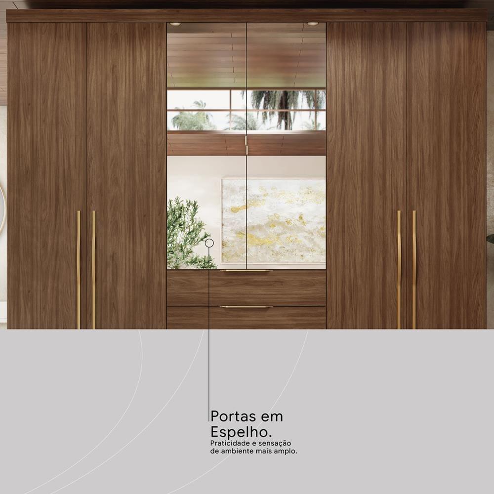 Guarda-Roupa Demóbile Giardino com 6 Portas e 4 Gavetas - 262,2 de largura - 9