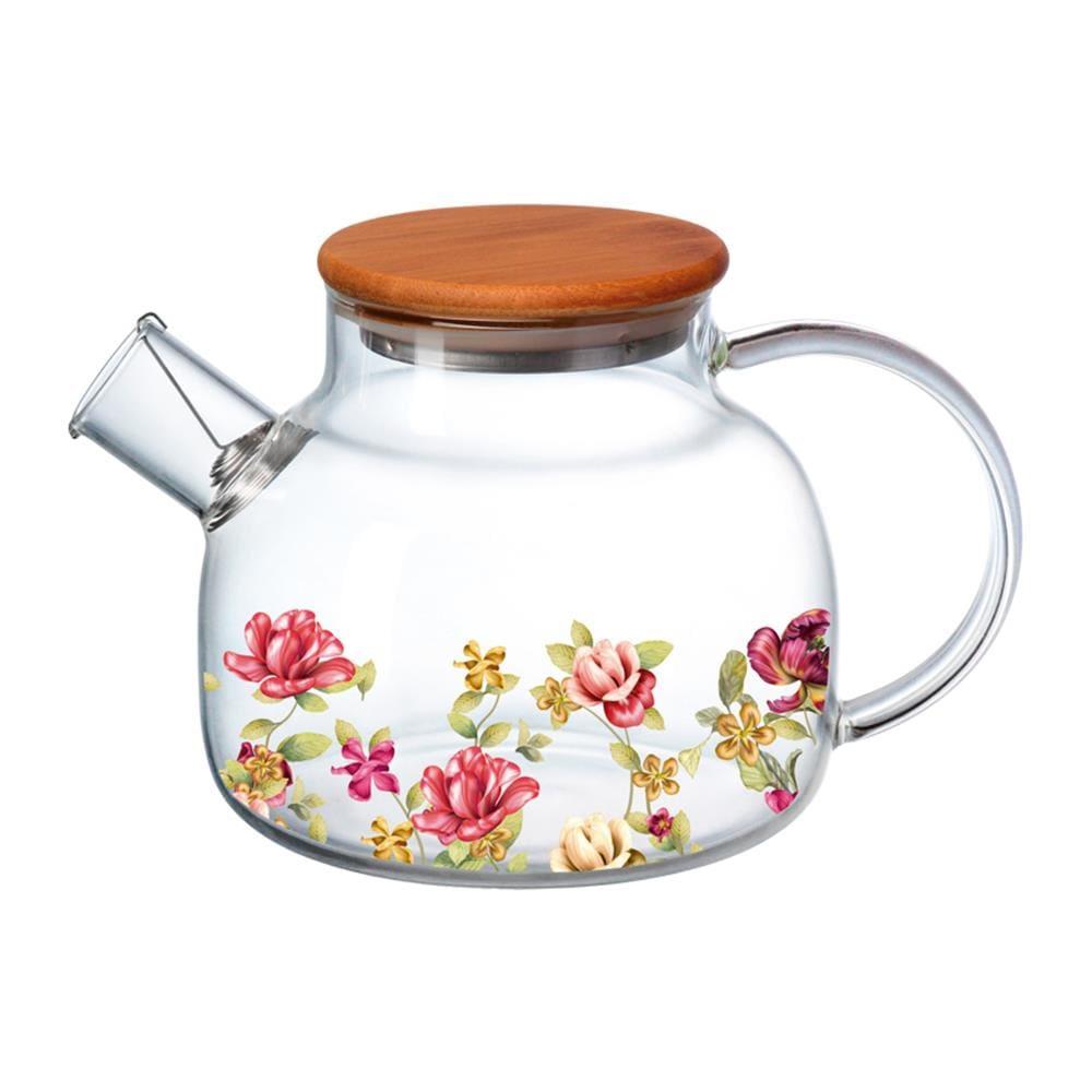 Chaleira HausKraft Le Jardin em Vidro Borossilicato com Tampa em Bambu – 1 litro - 1