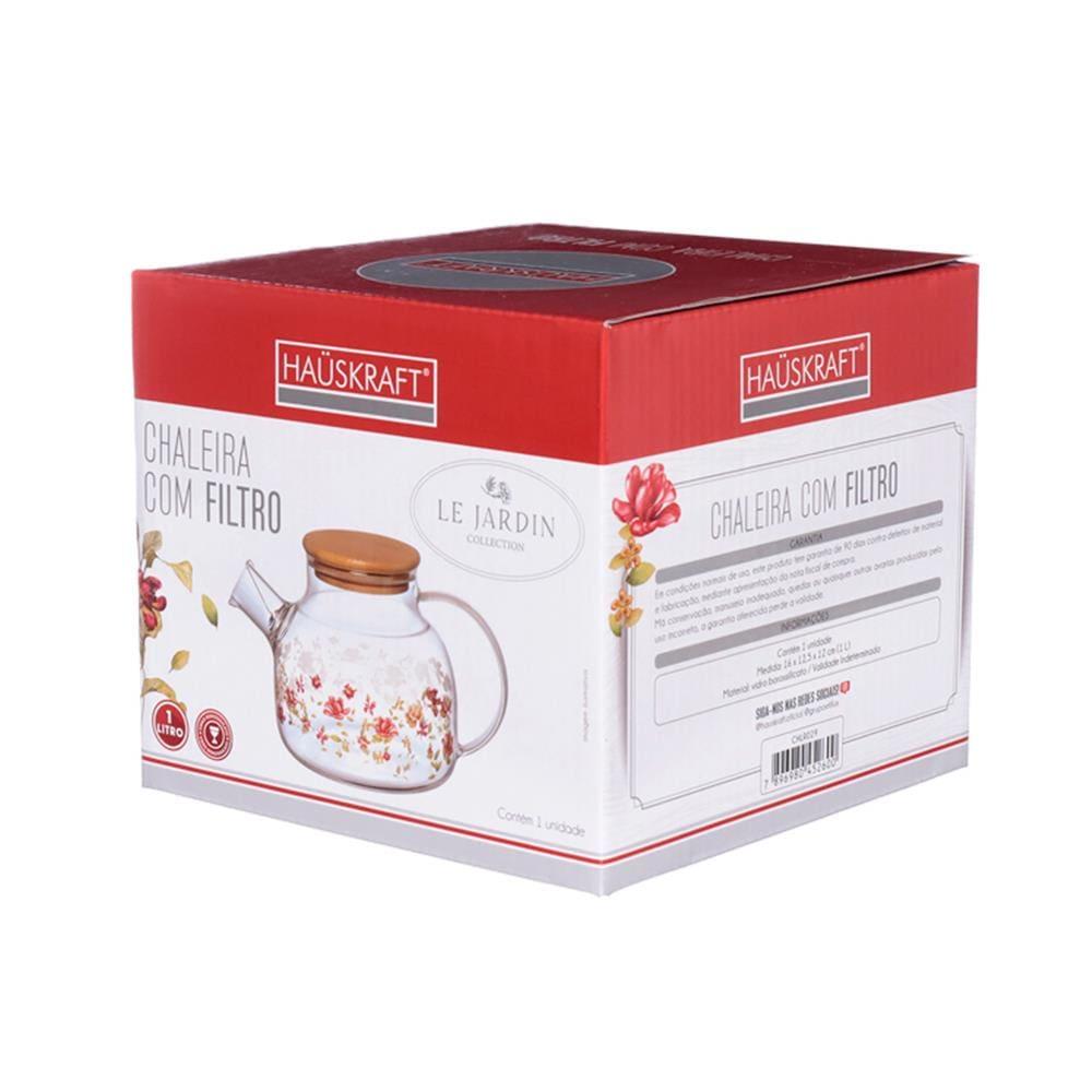 Chaleira HausKraft Le Jardin em Vidro Borossilicato com Tampa em Bambu – 1 litro - 3