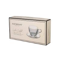 Conjunto de Xícaras para Chá Hauskraft Menfis com Pires em Cristal ônix 170ml – 4 Peças - 3