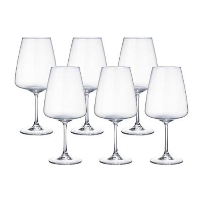 Conjunto de Taças para Vinho Hauskraft Corvus em Cristal 750 ml - 6 Peças