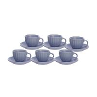 Conjunto de Xícaras para Café Hauskraft Bella em Cerâmica 90 ml Azul – 6 Peças - 1