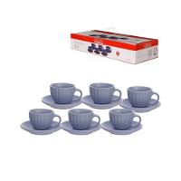 Conjunto de Xícaras para Café Hauskraft Bella em Cerâmica 90 ml Azul – 6 Peças - 5