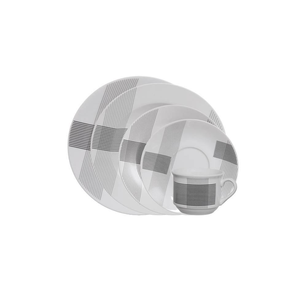 Aparelho de Jantar 20 peças Hauskraft em Porcelana Listras - 1