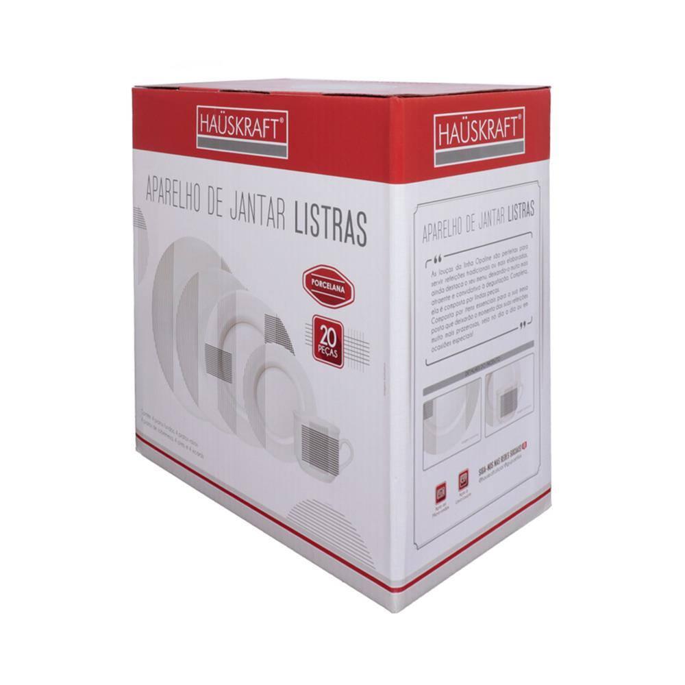 Aparelho de Jantar 20 peças Hauskraft em Porcelana Listras - 3