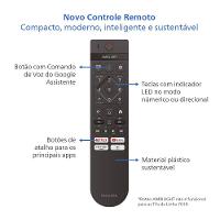 Smart TV LED 65" Ultra HD 4K Philips 65PUG7019/78 com Google TV, Comando de Voz, Wi-Fi, Entradas HDMI e USB - 7