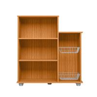 Fruteira Poliman Sollys com 2 Portas, 2 Cestos, 1 Prateleira e 91cm de Largura - Freijó - 2