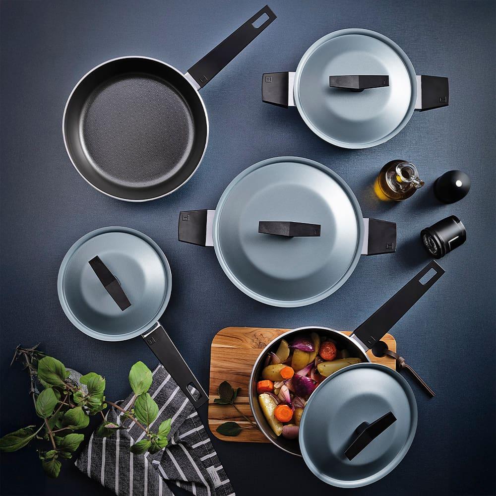 Jogo de Panelas 5 Peças Tramontina Spezia Induction em Alumínio com Revestimento Antiaderente Starflon Excellent - Azul Ardósia - 2