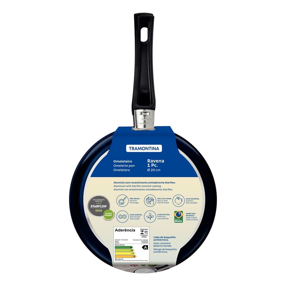 Omeleteira Ravena Tramontina em Alumínio com Revestimento Antiaderente Azul - 20 cm - 3