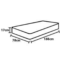 Colchão de Solteiro Probel Guarda Costas Espuma D33 17x78x188cm - Bege/Marrom - 6