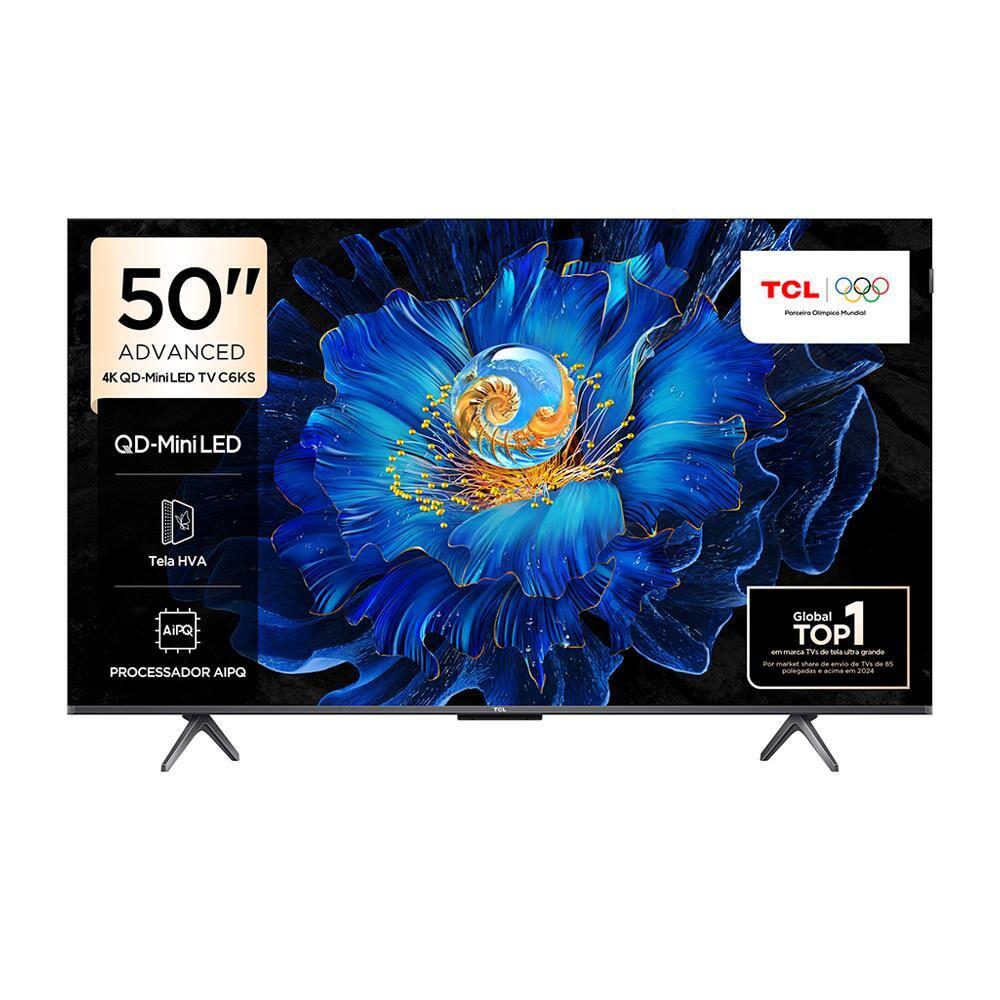Smart TV TCL 50" 4K QD-Mini Led 50C6KS 60Hz com Sistema Operacional Google TV - 1